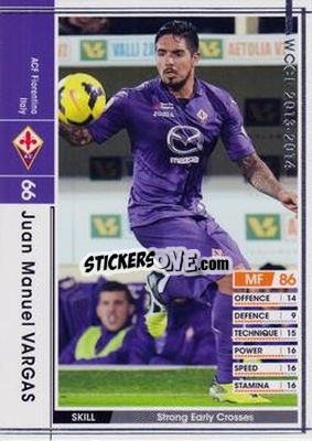 Sticker Juan Manuel Vargas - Sega World Club Champion Football 2013-2014 - Panini