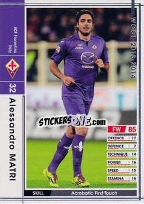 Sticker Alessandro Matri - Sega World Club Champion Football 2013-2014 - Panini