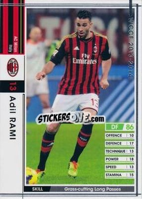 Sticker Adil Rami - Sega World Club Champion Football 2013-2014 n. 133 - Panini