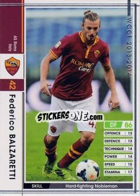 Cromo Federico Balzaretti - Sega World Club Champion Football 2013-2014 - Panini