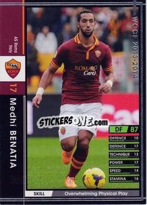 Sticker Medhi Benatia - Sega World Club Champion Football 2013-2014 - Panini