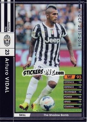 Sticker Arturo Vidal - Sega World Club Champion Football 2013-2014 n. 189 - Panini