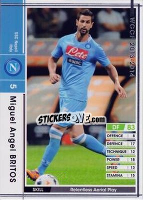 Cromo Miguel Angel Britos - Sega World Club Champion Football 2013-2014 - Panini