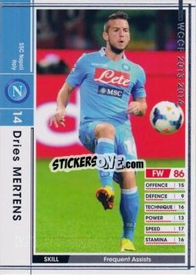 Sticker Dries Mertens - Sega World Club Champion Football 2013-2014 n. 207 - Panini