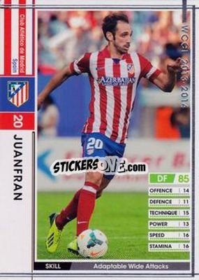 Sticker Juanfran - Sega World Club Champion Football 2013-2014 n. 212 - Panini