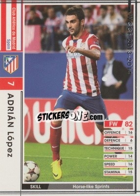 Sticker Adrian Lopez - Sega World Club Champion Football 2013-2014 - Panini