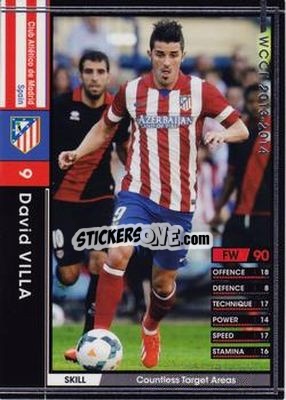 Cromo David Villa - Sega World Club Champion Football 2013-2014 - Panini