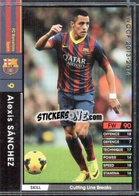 Sticker Alexis Sanchez - Sega World Club Champion Football 2013-2014 - Panini