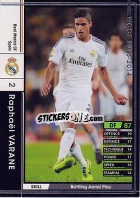 Sticker Raphael Varane - Sega World Club Champion Football 2013-2014 n. 246 - Panini