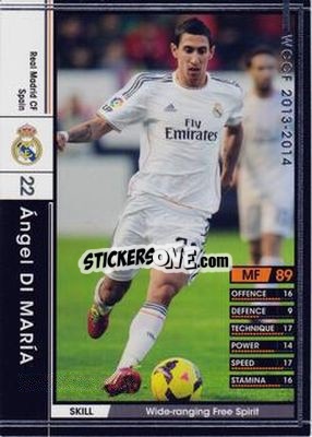 Sticker Angel Di Maria - Sega World Club Champion Football 2013-2014 n. 248 - Panini