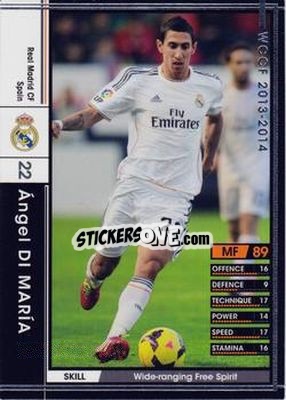 Cromo Angel Di Maria - Sega World Club Champion Football 2013-2014 - Panini