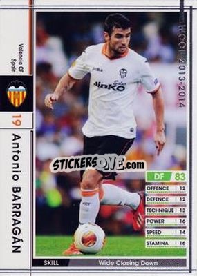 Figurina Antonio Barragan - Sega World Club Champion Football 2013-2014 - Panini