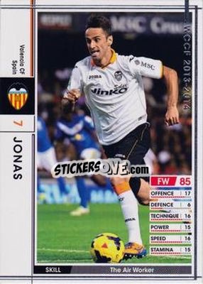 Sticker Jonas - Sega World Club Champion Football 2013-2014 - Panini