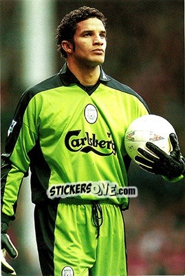 Sticker David James - Liverpool FC 1997-1998. Photograph Collection - Merlin