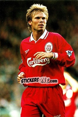 Sticker Bjorn Tore Kvarme - Liverpool FC 1997-1998. Photograph Collection - Merlin