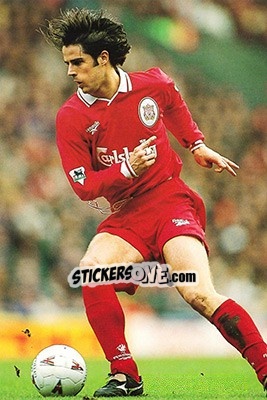 Sticker Jamie Redknapp - Liverpool FC 1997-1998. Photograph Collection - Merlin