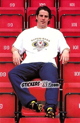 Sticker Jamie Redknapp - Liverpool FC 1997-1998. Photograph Collection n. 34 - Merlin