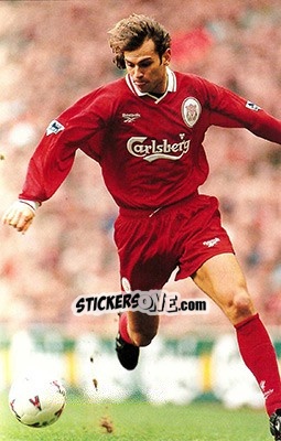 Sticker Patrik Berger - Liverpool FC 1997-1998. Photograph Collection - Merlin