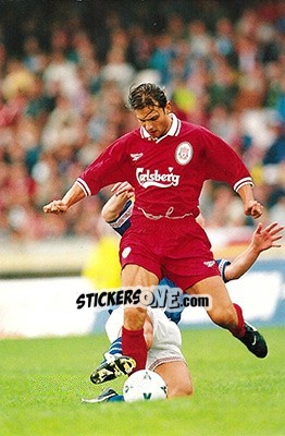 Cromo Patrik Berger - Liverpool FC 1997-1998. Photograph Collection - Merlin