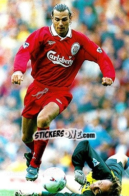 Cromo Patrik Berger - Liverpool FC 1997-1998. Photograph Collection - Merlin