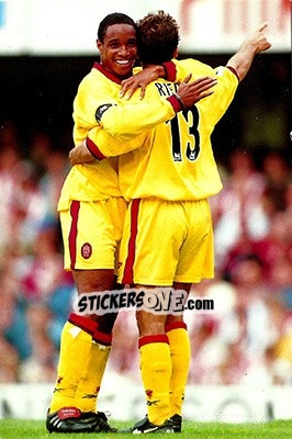 Sticker Paul Ince / Karl-Heinz Reidle - Liverpool FC 1997-1998. Photograph Collection - Merlin