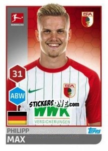 Sticker Philipp Max - German Football Bundesliga 2017-2018 - Topps