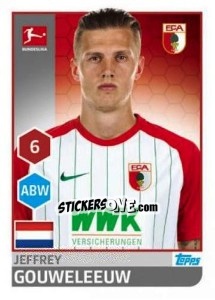Sticker Jeffrey Gouweleeuw - German Football Bundesliga 2017-2018 n. 9 - Topps