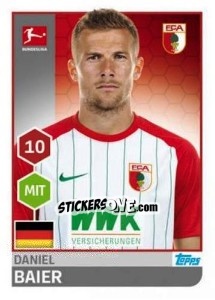 Sticker Daniel Baier - German Football Bundesliga 2017-2018 - Topps