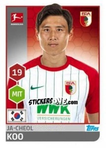 Sticker Ja-Cheol Koo - German Football Bundesliga 2017-2018 n. 14 - Topps