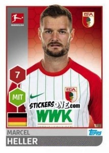 Sticker Marcel Heller - German Football Bundesliga 2017-2018 - Topps