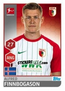Sticker Alfred Finnbogason - German Football Bundesliga 2017-2018 n. 17 - Topps