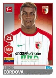 Cromo Sergio Córdova - German Football Bundesliga 2017-2018 - Topps