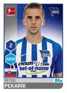 Cromo Peter Pekarik - German Football Bundesliga 2017-2018 - Topps