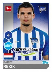 Sticker Karim Rekik - German Football Bundesliga 2017-2018 - Topps
