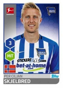 Cromo Per Ciljan Skjelbred - German Football Bundesliga 2017-2018 - Topps