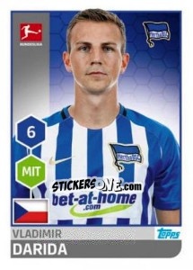 Sticker Vladimir Darida - German Football Bundesliga 2017-2018 n. 28 - Topps