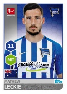 Sticker Mathew Leckie - German Football Bundesliga 2017-2018 n. 30 - Topps