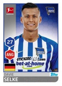 Sticker Davie Selke - German Football Bundesliga 2017-2018 - Topps