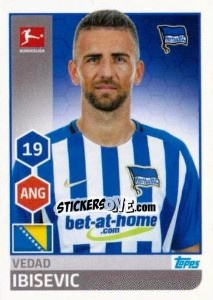 Figurina Vedad Ibisevic - German Football Bundesliga 2017-2018 - Topps