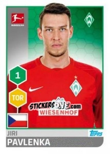 Sticker Jiri Pavlenka - German Football Bundesliga 2017-2018 - Topps