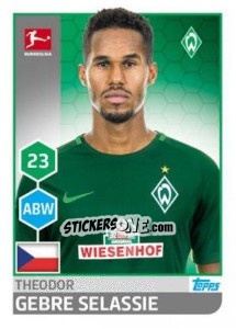 Sticker Theodor Gebre Selassie - German Football Bundesliga 2017-2018 - Topps