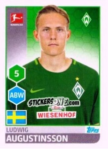 Sticker Ludwig Augustinsson - German Football Bundesliga 2017-2018 n. 36 - Topps