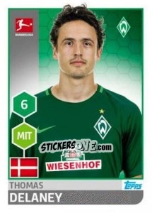 Sticker Thomas Delaney - German Football Bundesliga 2017-2018 n. 45 - Topps