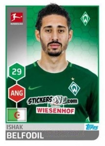 Sticker Ishak Belfodil - German Football Bundesliga 2017-2018 - Topps