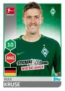 Sticker Max Kruse - German Football Bundesliga 2017-2018 - Topps