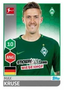 Sticker Max Kruse - German Football Bundesliga 2017-2018 n. 48 - Topps