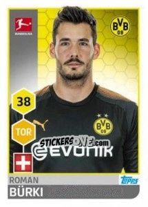 Sticker Roman Bürki - German Football Bundesliga 2017-2018 - Topps