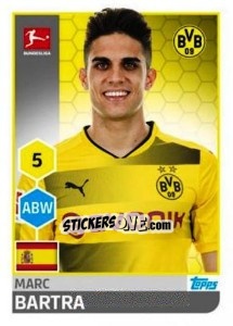 Sticker Marc Bartra - German Football Bundesliga 2017-2018 n. 50 - Topps