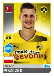 Sticker Lukasz Piszczek - German Football Bundesliga 2017-2018 - Topps