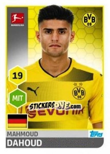 Sticker Mahmoud Dahoud - German Football Bundesliga 2017-2018 n. 57 - Topps